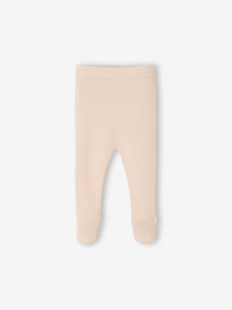 Ensemble naissance 3 pièces en tricot gilet + pantalon + bonnet gris chiné+rose 10 - vertbaudet enfant 