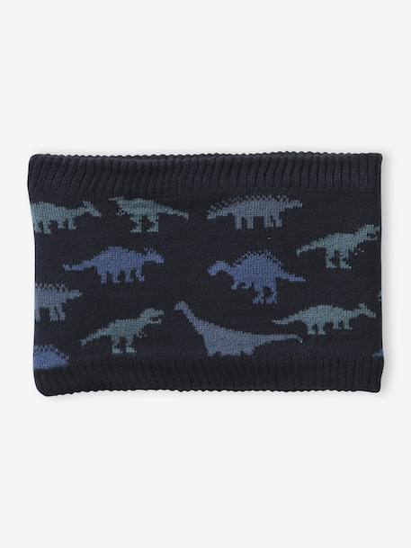 Ensemble garçon bonnet + snood + moufles/gants « Dinos » marine 4 - vertbaudet enfant 