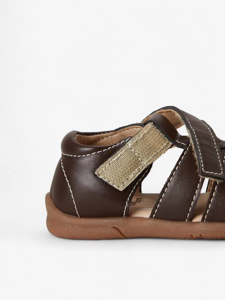 Sandales little gardener enfant en cuir vegan Brown+Dark brown+Green+Navy+Off white 10 - vertbaudet enfant 