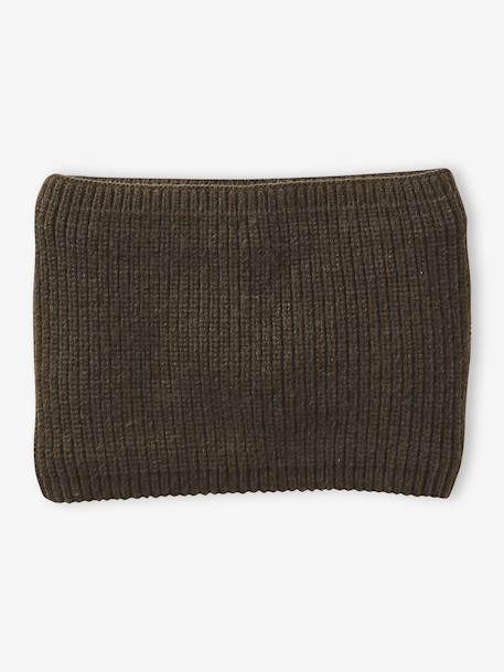 Ensemble garçon bonnet + snood + moufles/gants « Outdoor » bleu grisé+kaki 12 - vertbaudet enfant 
