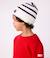 Bonnet enfant rayé en tricot doublé polaire marine 1 - vertbaudet enfant 