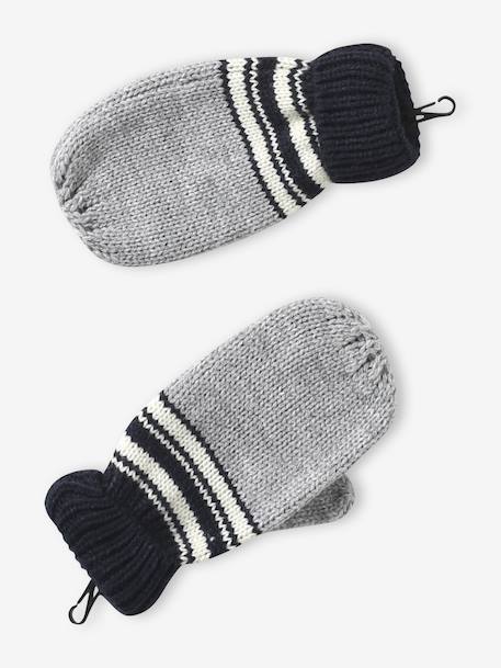 Coffret Noël bonnet Urban Park + snood + moufles/gants garçon gris chiné 8 - vertbaudet enfant 
