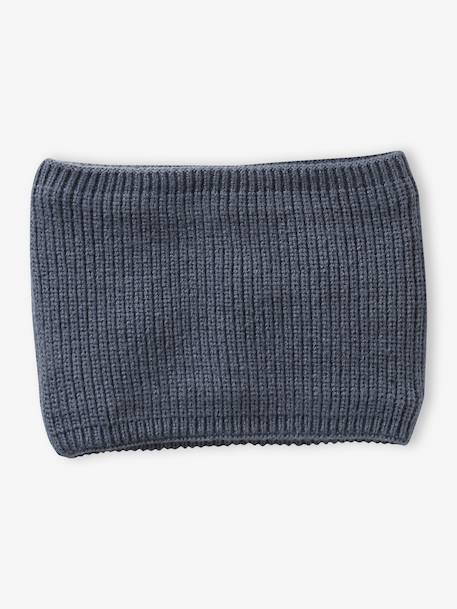 Ensemble garçon bonnet + snood + moufles/gants « Outdoor » bleu grisé+kaki 4 - vertbaudet enfant 