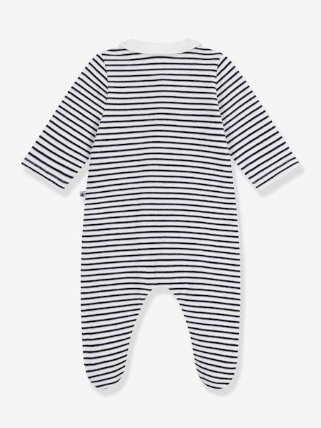 Pyjama bébé en velours à col imprimé marine 3 - vertbaudet enfant 