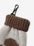 Ensemble Bonnet Péruvien Jacquard Ours Snood et Moufles beige chiné 6 - vertbaudet enfant 