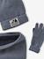 Ensemble garçon bonnet + snood + moufles/gants « Outdoor » bleu grisé+kaki 7 - vertbaudet enfant 