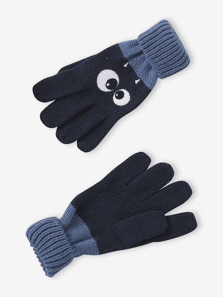 Ensemble garçon bonnet + snood + moufles/gants « Monstre » marine 3 - vertbaudet enfant 