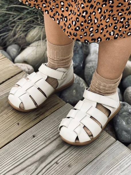 Sandales little gardener enfant en cuir vegan Brown+Dark brown+Green+Navy+Off white 26 - vertbaudet enfant 