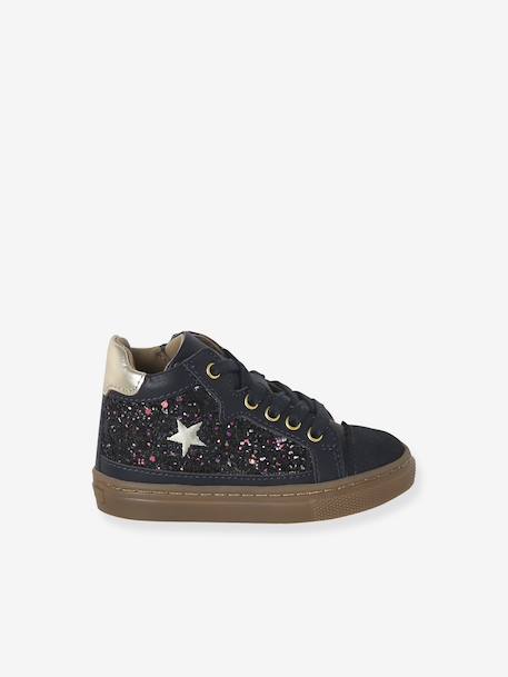 Baskets bébé fille cuir zippées marine 3 - vertbaudet enfant 