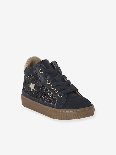 Baskets bébé fille cuir zippées marine 2 - vertbaudet enfant 