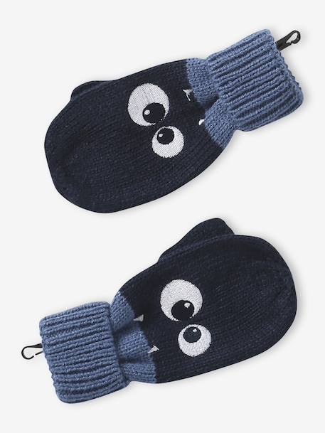 Ensemble garçon bonnet + snood + moufles/gants « Monstre » marine 5 - vertbaudet enfant 