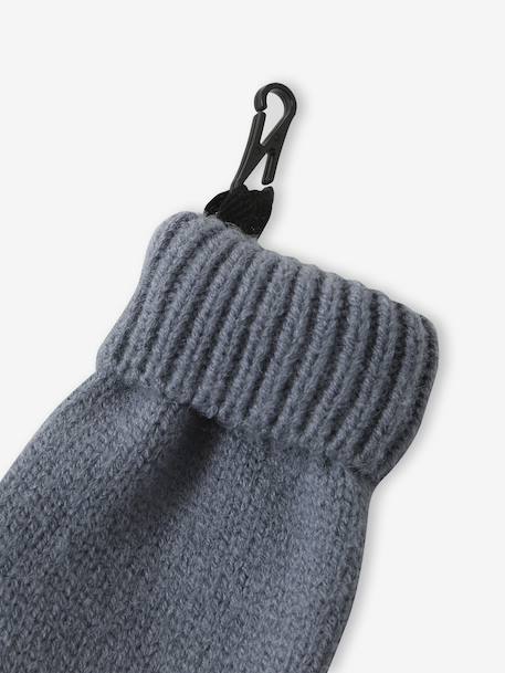 Ensemble garçon bonnet + snood + moufles/gants « Outdoor » bleu grisé+kaki 8 - vertbaudet enfant 