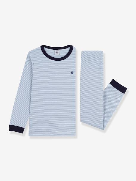 Pyjama enfant en coton à rayures gris 2 - vertbaudet enfant 