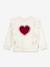 Sweat-shirt fille en coton imprimé à volants écru 2 - vertbaudet enfant 