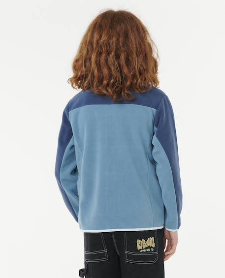 Sweat zippé en maille polaire Raw Energy block Fleece bleu 4 - vertbaudet enfant 