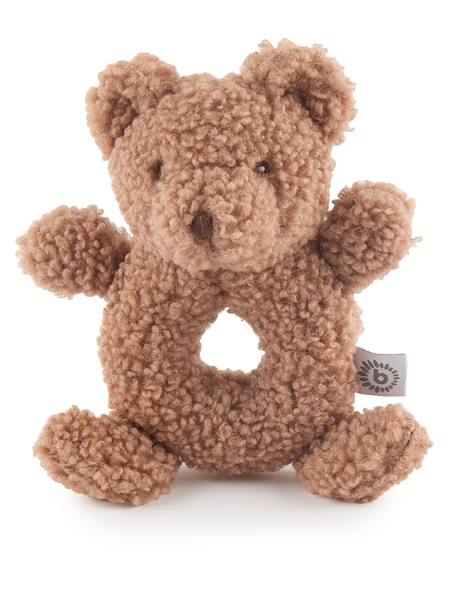 Peluche ours mika doudou ourson avec hochet Ourson mika 1 - vertbaudet enfant 
