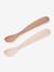 Lot de 2 cuillères ergonomiques 1er âge beige+rose pâle+vert 4 - vertbaudet enfant 