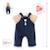 T-shirt et salopette marine pour poupon 30 cm Bleu 3 - vertbaudet enfant 