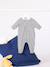 Pyjama bébé en velours à col imprimé marine 1 - vertbaudet enfant 