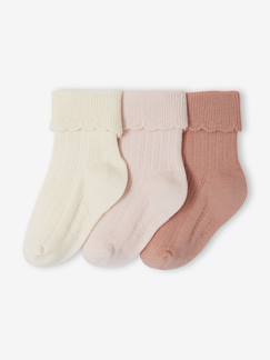 Lot de 3 paires de chaussettes bébé fille  - vertbaudet enfant