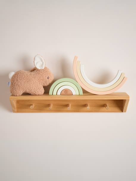 Peluche lapin fine doudou ourson avec hochet Lapin fine 4 - vertbaudet enfant 