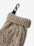 Ensemble brodé fille bonnet + snood + moufles/mitaines en maille ajourée beige doré 8 - vertbaudet enfant 