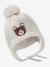 Ensemble Bonnet Péruvien Jacquard Ours Snood et Moufles beige chiné 2 - vertbaudet enfant 