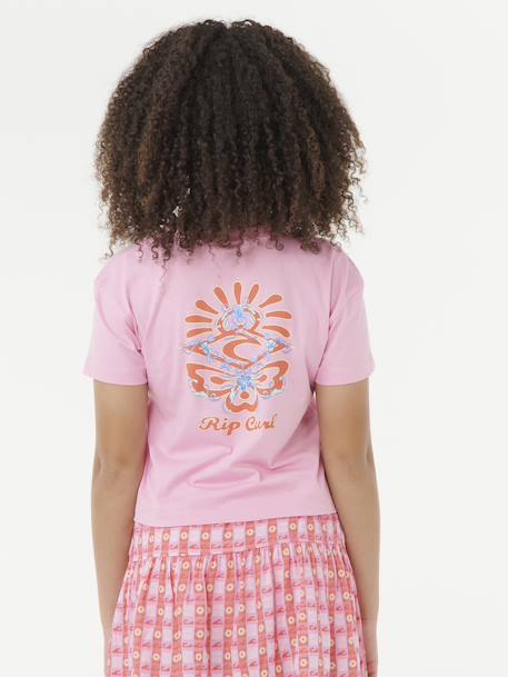 T-shirt fille Sunset Skies Crop jaune+rose 6 - vertbaudet enfant 