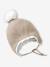 Ensemble festonné bonnet, snood et moufles bébé beige chiné 2 - vertbaudet enfant 