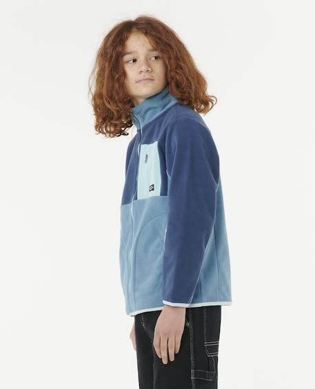 Sweat zippé en maille polaire Raw Energy block Fleece bleu 2 - vertbaudet enfant 