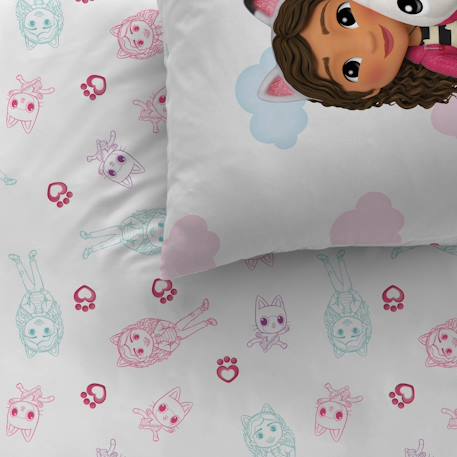 Parure de lit imprimée 100% coton, gabby et la maison magique world Rose 2 - vertbaudet enfant 