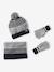 Coffret Noël bonnet Urban Park + snood + moufles/gants garçon gris chiné 4 - vertbaudet enfant 