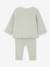 Ensemble bébé mixte gilet pantalon en tricot blanc+gris clair chiné+vert d'eau+vert sauge 19 - vertbaudet enfant 
