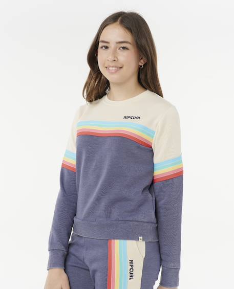 Sweat Surf Revival Crew fille marine 3 - vertbaudet enfant 