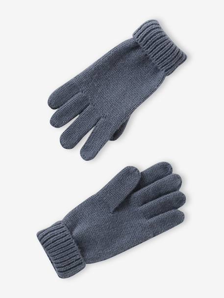Ensemble garçon bonnet + snood + moufles/gants « Outdoor » bleu grisé+kaki 5 - vertbaudet enfant 