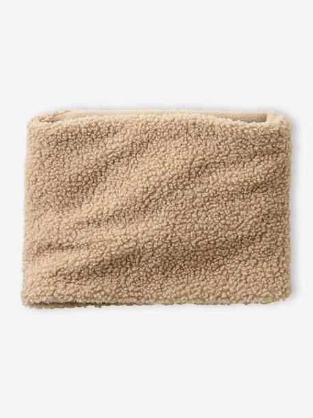 Snood garçon en sherpa doublé polaire beige 1 - vertbaudet enfant 