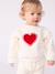 Sweat bébé en molleton motif c½ur écru 2 - vertbaudet enfant 