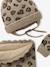 Ensemble léopard coeurs bonnet, snood et moufles bébé taupe 5 - vertbaudet enfant 
