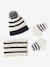 Ensemble rayé garçon bonnet + snood + moufles/gants écru 4 - vertbaudet enfant 
