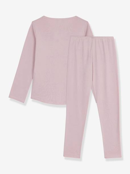 Pyjama enfant coton côte 1x1 rose 3 - vertbaudet enfant 