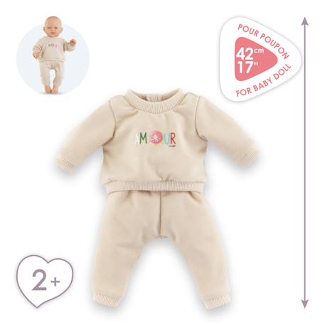 Jogging beige pour poupon 42 cm Multicolore 3 - vertbaudet enfant 
