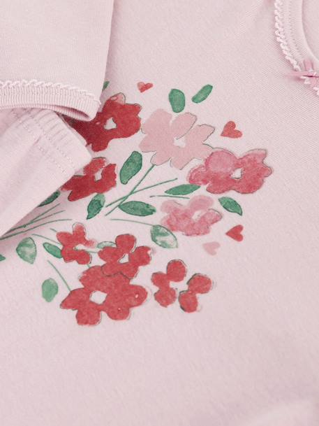 Pyjama enfant coton côte 1x1 rose 4 - vertbaudet enfant 