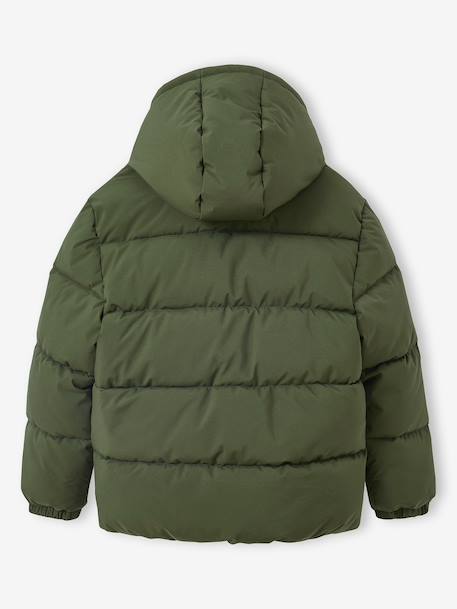 Doudoune garçon puffy anthracite+kaki 11 - vertbaudet enfant 