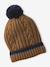 Ensemble torsadé garçon bonnet + snood + moufles/gants ocre 3 - vertbaudet enfant 