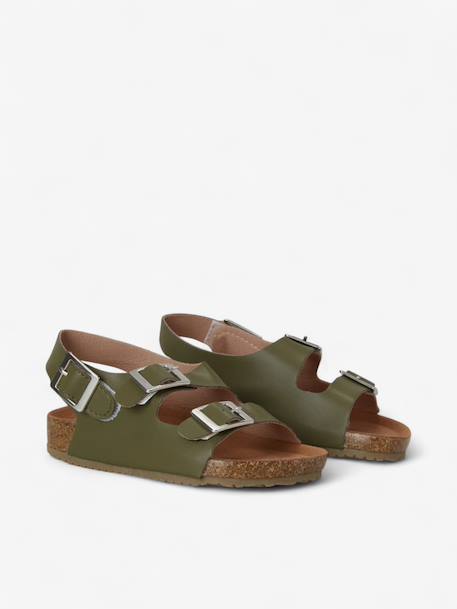 Sandales chill enfant en cuir vegan Black+Brown+Green+Latte 15 - vertbaudet enfant 
