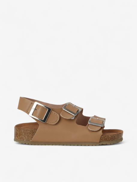Sandales chill enfant en cuir vegan Black+Brown+Green+Latte 19 - vertbaudet enfant 