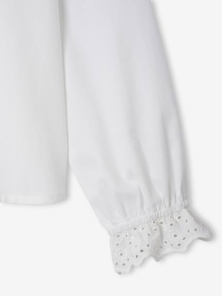 Chemise fille volants en broderie anglaise écru 4 - vertbaudet enfant 