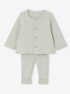-Ensemble bébé mixte gilet pantalon en tricot