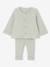Ensemble bébé mixte gilet pantalon en tricot blanc+gris clair chiné+vert d'eau+vert sauge 16 - vertbaudet enfant 