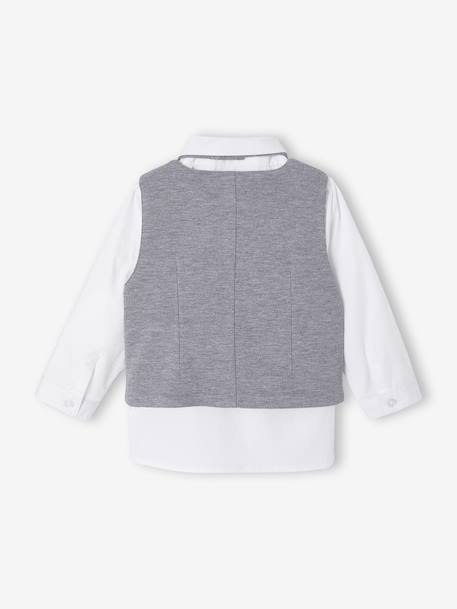 Ensemble bébé garçon chemise noeud pap gilet blanc 7 - vertbaudet enfant 
